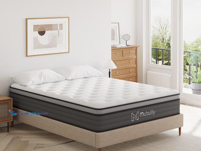 Lot 49-3465341 - Queen Mattress,8 Inch Hybrid Mattress in a Box with Gel Memory Foam, Motion Isolation Individually W...