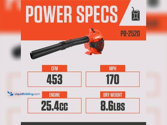 Lot 49-5554181 - ECHO 170 MPH 453 CFM 25.4 cc Gas 2-Stroke Handheld Leaf Blower Model # PB-2520 Unused  Attachments I...
