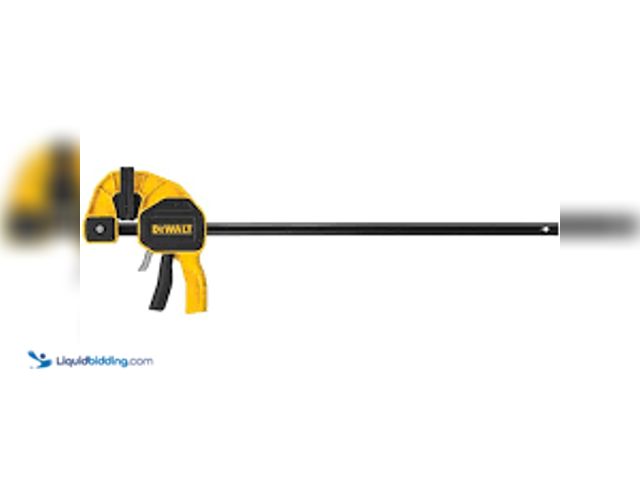 Lot 49-5415066 - QTY 2. DEWALT 24 in. 600 lbs. Trigger Clamp with 3.75 in. Throat Depth. Model # DWHT83186. Used.