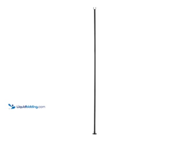 Lot 49-3637908 - Hampton Bay 9.8 Ft. String Light Pole in Black, Model # 12300-20-New, Slightly used, Scuffs/scratche...