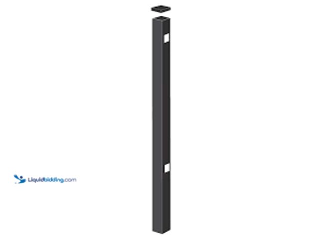 Lot 49-5437155 - Lot of 7. Barrette Outdoor Living 2 in. x 70x060. Pewter Aluminum Fence End Post. [Model # 73008712]...