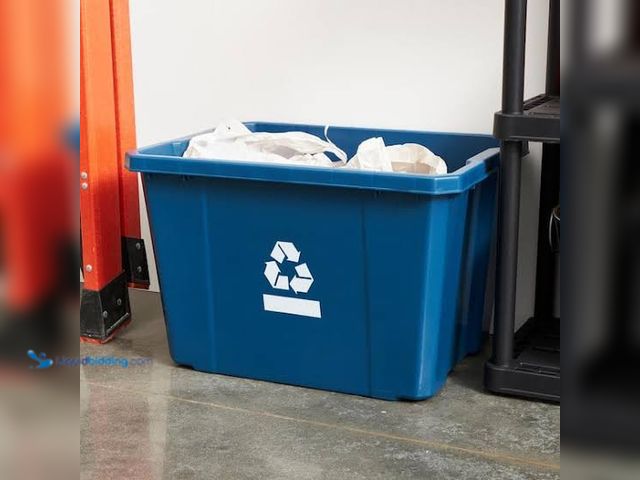 Lot 49-5538741 - Box of Plastic Blue Bins Unused