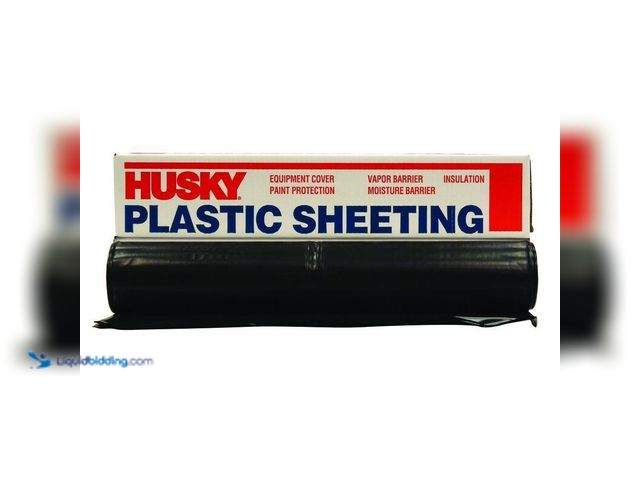 Lot 49-5447951 - Husky 8 ft. x 100 ft. Black 4 mil Plastic Sheeting. [Model # CF0408B] Unused