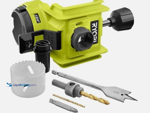 Lot 49-5545541 - RYOBI Door Lock Installation Kit w/ Bi-Metal Hole Saw, Spade Bit, Pilot Bit, Unused