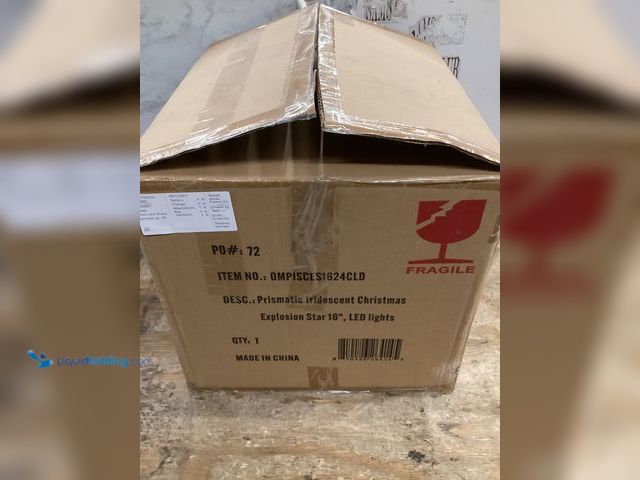 Lot 49-5454203 - Christmas Prismatic Iridescent Christmas Explosion Star 16", LED lights. UPC: 810126264145. iterm un...