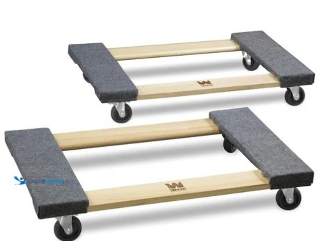 Lot 49-2004629 - WEN 1320-Pound Capacity 18-by-30-Inch Hardwood Mover’s Dolly, 2-Pack, Model #721830, Unused.   Ref#W...