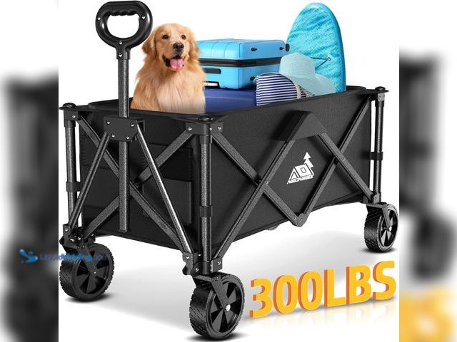 Lot 49-5408681 - Collapsible Wagon Carts with Large Capacity, Utility Beach Wagons Heavy Duty Foldable.     W 22 X TA...