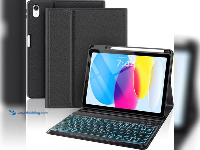 Lot 49-5405716 - OYEEICE for iPad 11th (A16) &10th Generation Case with Keyboard - 7 Color Backlit Wireless Detachabl...