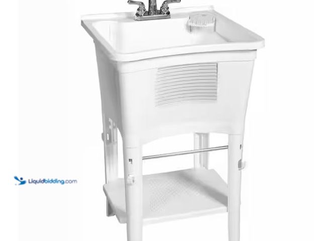 Lot 49-5555263 - Glacier Bay
24.1 in. L x 24.1 in. W x 36.7 in. H Laundry Sink / Utility Sink Work Center in White w...