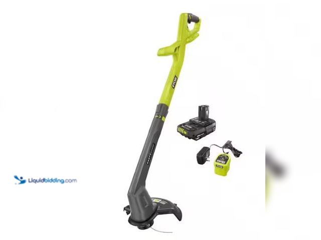 Lot 49-1624627 - RYOBI ONE+ 18V 10 in. Cordless Battery String Trimmer/Edger with 2.0 Ah Battery and Charger Model # ...
