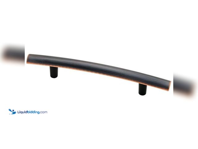 Lot 49-2021977 - Lot of (6)- Liberty Arched 3-3/4 in. (96 mm) Modern Bronze with Copper Highlights Cabinet Drawer Bar...