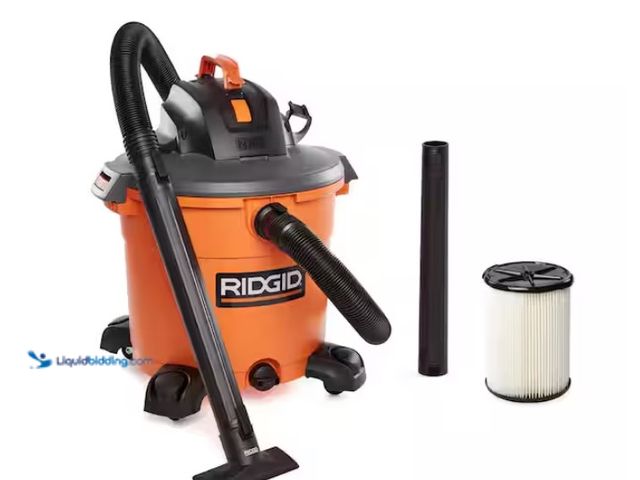 Lot 49-1570387 - RIDGID 16 Gal. 5.0 Peak HP NXT Shop Vacuum Wet Dry Vac with General Debris Filter, Locking Hose and ...