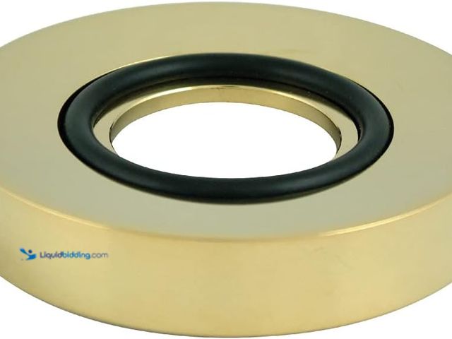 Lot 49-3565551 - Kingston Brass EV8022 Fauceture Mounting Ring for Vessel Sink, Polished Brass. Unused