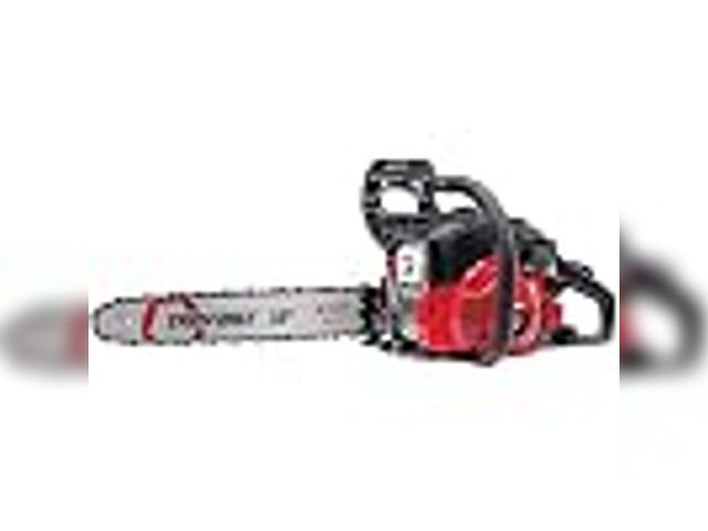Lot 49-2024891 - Troy-Bilt Store Troy-Bilt Gas Chainsaw, 42cc, 18-inch (TB4218). Model # B08PPTMSL2. MSRP $229. Used,...