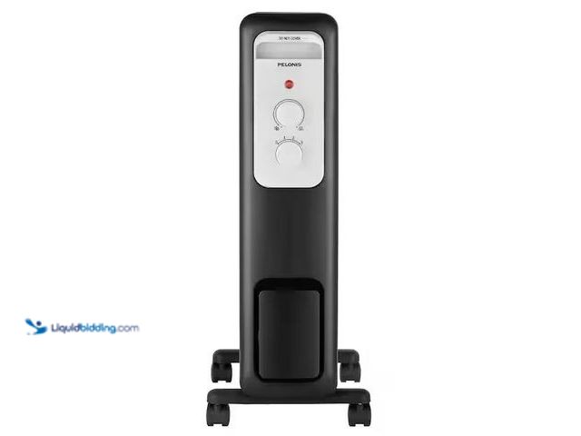 Lot 49-1568557 - Pelonis 1,500-Watt Oil-Filled Radiant Electric Space Heater with Thermostat Model # HO-0279, Slightl...