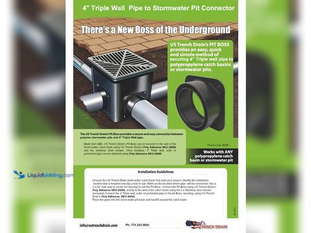Lot 49-3565804 - U.S. TRENCH DRAIN 18 in. x 14 in. Storm Water Pit and Catch Basin for Modular Trench and Channel Dra...