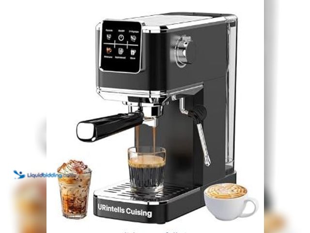 Lot 49-1513929 - Espresso Machine 20 Bar, Touch Screen Espresso Maker with Steam Milk Frother, Stainless Steel Coffee...