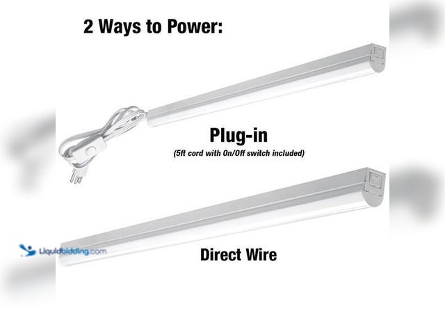 Lot 49-5454141 - Commercial Electric 4 ft. Garage LED Linkable Strip Light Fixture Plug-in Hardwire 1800 Lumens 20-Wa...