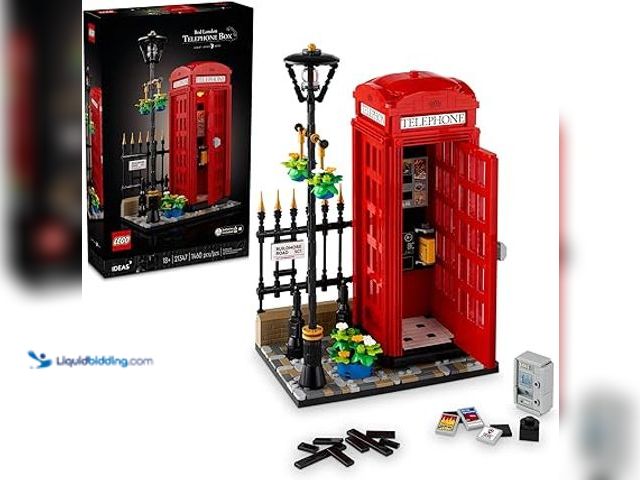 Lot 49-5448604 - LEGO Ideas Red London Telephone Box Model for Adults, London Phone Booth and Cell Phone Holder for B...