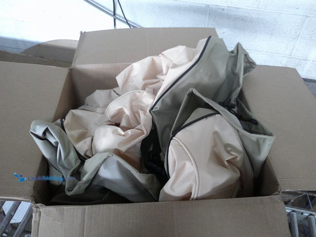 Lot 49-3463534 - 2 pk, plastic covers, fits 36" x 37" D, 36" H, ivory/ green, unused.  Ref#MTMED-0804
