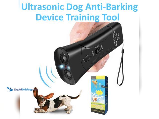 Lot 49-1616180 - Handheld Ultrasonic Dog Anti-Barking Device Training Tool with LED Lights - NEW - The Handheld Dog R...
