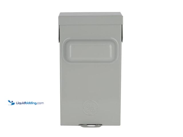 Lot 49-5406458 - GE 60 Amp 240-Volt Fused AC Disconnect, Model # TF60RCP, Used, Has Writing on it, Scuffs/ scratches.
