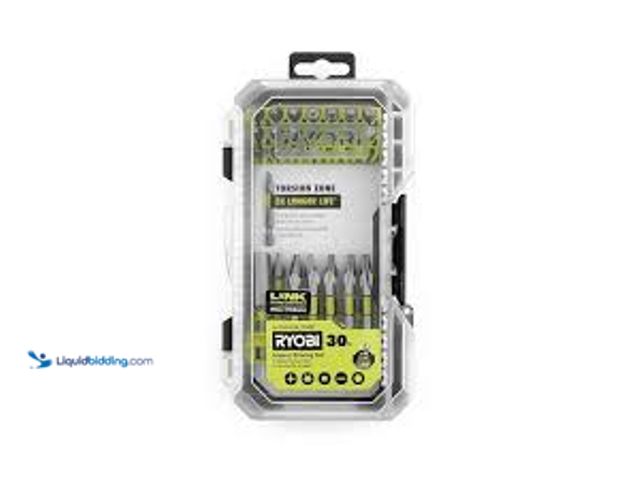 Lot 49-5475746 - QTY 2 - RYOBI Impact Rated Driving Set (30-Piece). Model # A963001. Unused