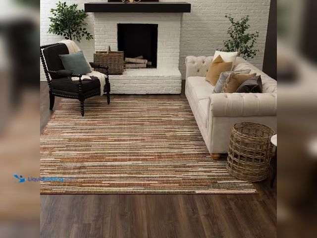 Lot 49-1567502 - Mohawk Home Gordon Red/Green 7 ft. 10 in. x 10 ft. Striped Area Rug, Model # 932893, Unused.   Ref#H...