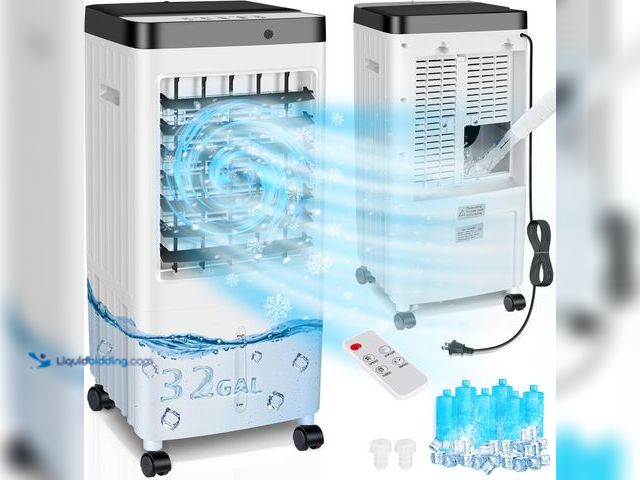 Lot 49-5447999 - Swamp Cooler, Evaporative Air Cooler with Enlarge Water Tank,Swamp Cooler Air Conditioner with Timer...