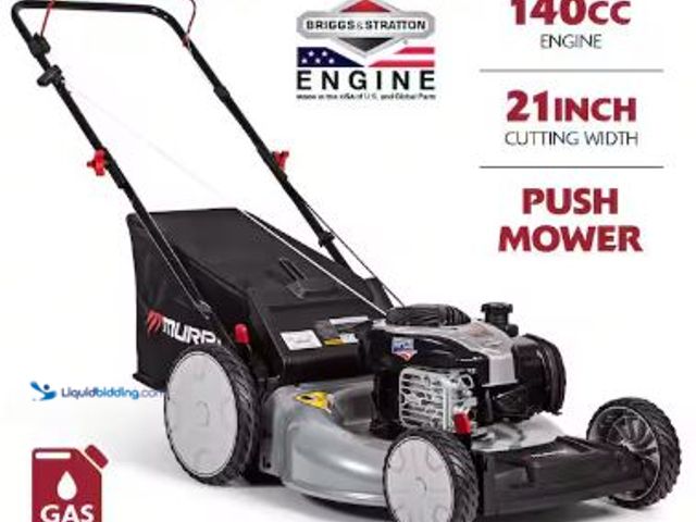 Lot 49-5427929 - Murray 21 in. 140 cc Briggs and Stratton Walk Behind Gas Push Lawn Mower with Height Adjustment and ...