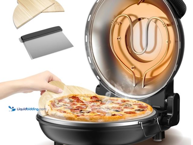 Lot 49-3431905 - Pizza Oven Indoor Portable, 12 Inch Countertop Indoor Pizza Oven, Pizza Maker Machine For Home, Pizz...