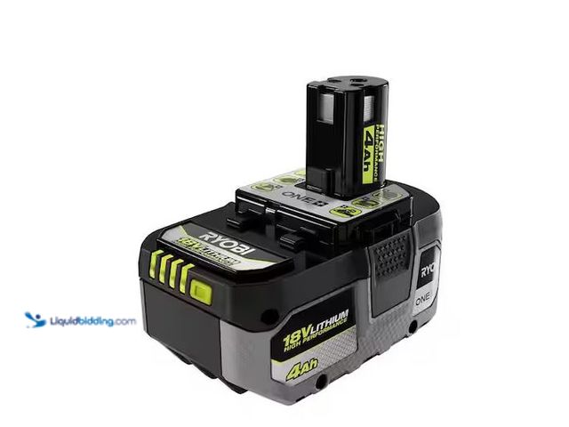 Lot 49-5551866 - RYOBI
ONE+ 18V 4.0 Ah Lithium-Ion HIGH PERFORMANCE Battery, Unused, Works