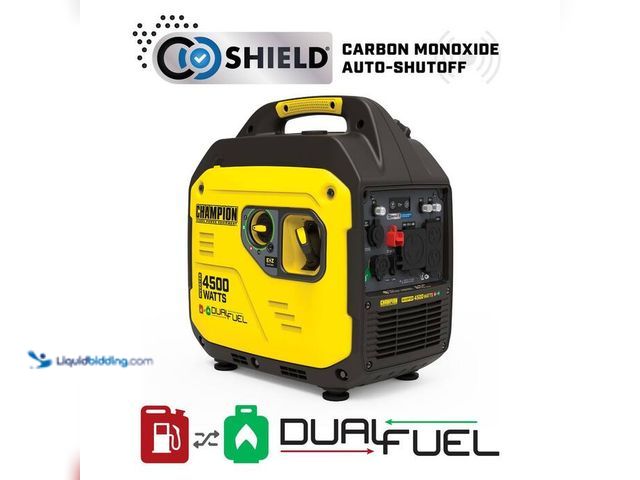 Lot 49-5543982 - Champion Power Equipment 4500/3250-Watt Recoil Start Gasoline/Propane Powered Dual Fuel Inverter Gen...