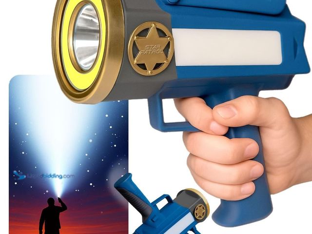 Lot 49-1574626 - Star Patrol Mega-Bright Rechargeable Spotlight, AS SEEN ON TV, Tactical & Emergency Flashlight, 10 M...