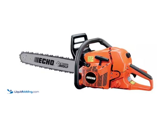 Lot 49-1622452 - ECHO 20 in. 59.8 cc Gas 2-Stroke Rear Handle Timber Wolf Chainsaw, Model # CS-590-20, Slightly used,...