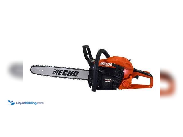 Lot 49-5546426 - ECHO 20 in. 50.1 cc 2-Stroke Gas Rear Handle Chainsaw Model # CS-4920-20 used. Unable to test.