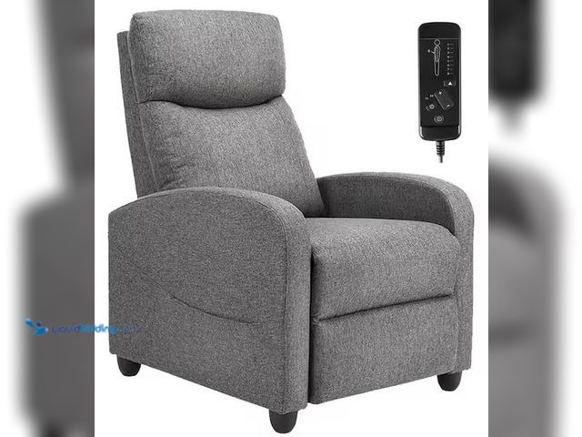 Lot 49-5450890 - WONDER COMFORT
Grey Fabric Recliner Massage Small Home Theater Seating Adjustable Recliner Chair fo...