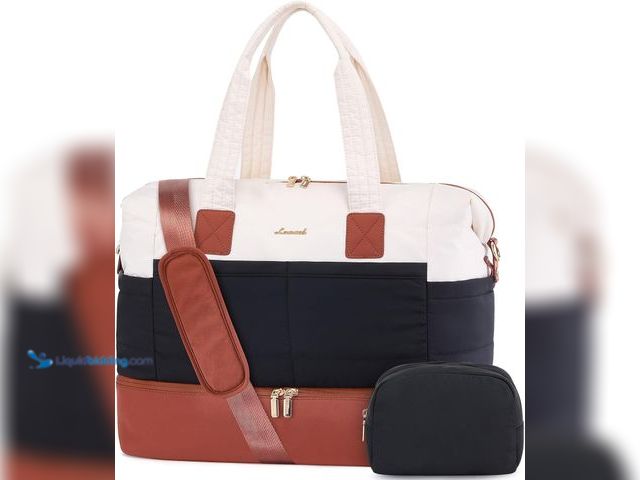 Lot 49-5418369 - Large Women Travel Duffle Bag - Carry on Overnight Bag with Shoe Compartment and Toiletry Bag Weeken...