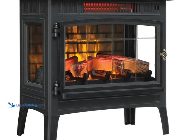 Lot 49-1575434 - Duraflame Freestanding Electric Fireplace Stove Heater with 3D Flame Effect for 1,000 Sq. Ft. Room, ...