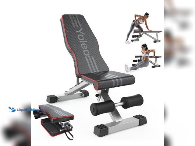 Lot 49-1569734 - Yoleo Adjustable Weight Bench for Full Body Workout, Foldable Bench Press Bench of Home Gym Strength...