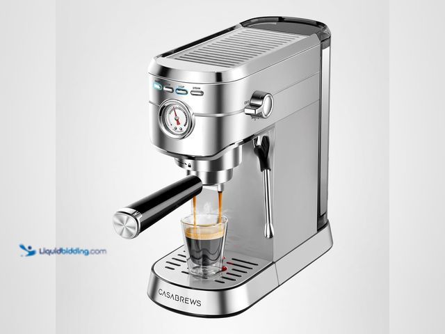 Lot 49-3538921 - CASABREWS CM5418 Espresso Machine 20 Bar, Compact Espresso Maker with Steam Milk Frother, Stainless ...