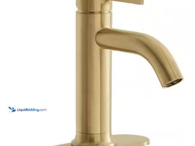 Lot 49-1630789 - Glacier Bay Ryden Single Hole Single-Handle Bathroom Faucet in Brushed Gold Model # HDQFS1A9277CZ, N...