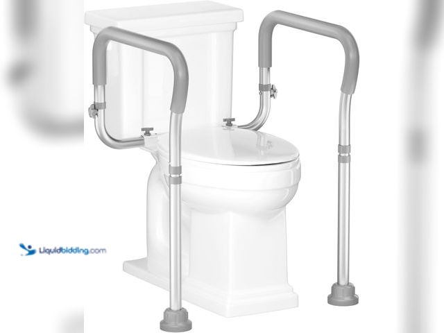 Lot 49-5447828 - HOMLAND Toilet Safety Rail for Seniors with Adjustable Height & Width, Toilet Safety Frame with Hand...