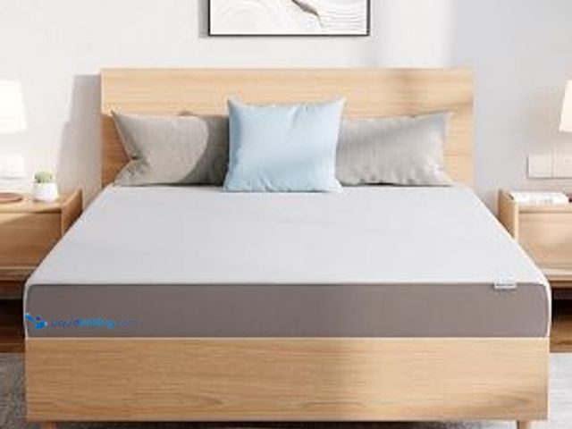 Lot 49-1513877 - Amazon Basics Memory Foam Mattress, Medium Firm, 8 Inch, Queen, White/Grey, Model# B07T4Z79DS, Unuse...