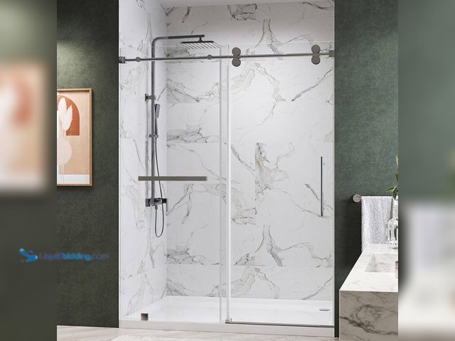 Lot 49-5508852 - Kobiworks
Radiance 60 in. W x 76 in. H Single Sliding Frameless Shower Door in Brushed Nickel Towel...