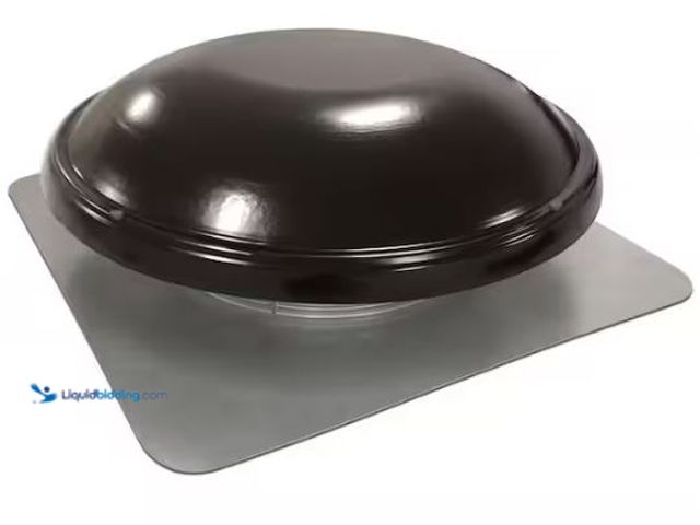 Lot 49-1565941 - Master Flow 1500 CFM Black Power Roof Mount Attic Fan, Model # ERV6BL, Unused, Unable to test.  Ref#...