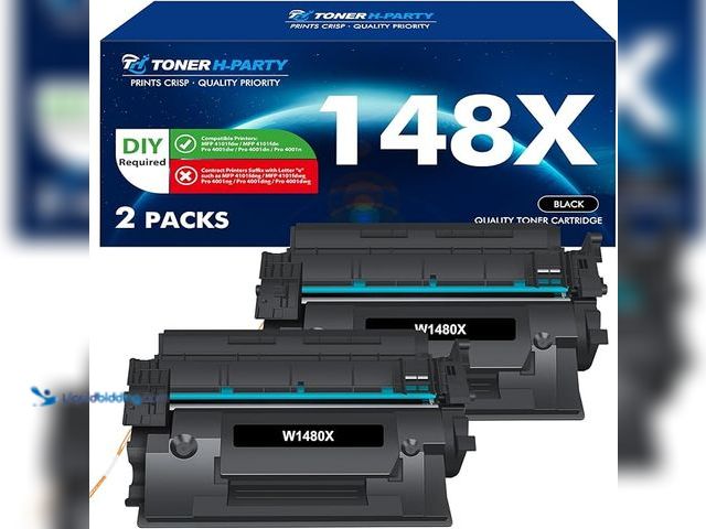Lot 49-5438348 - 148X 148A Toner Cartridge Black High Yield 2 Pack Compatible Replacement for HP 148X 148A W1480X W14...