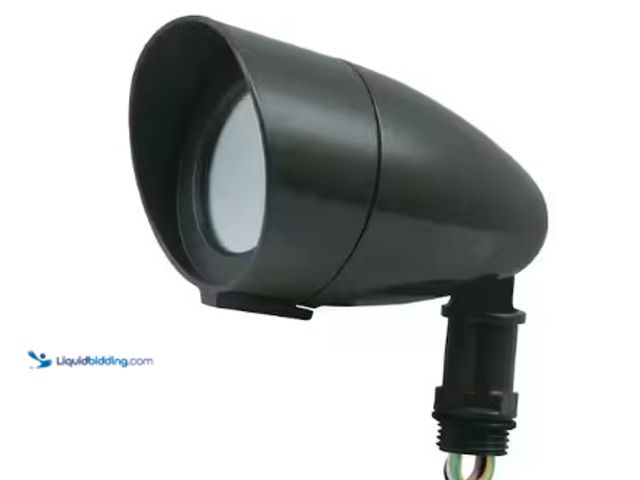 Lot 49-1625667 - Lot of (2) Commercial Electric 7Watt 550 Lumens CE Hardwired Bronze Integrated LED Landscape Flood L...