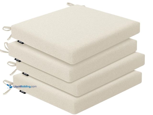 Lot 49-1516342 - Outdoor Chair Cushions Set of 4, Water-Resistant & Fadeness 17" W x 16" D x 2" T Seat Cushion, High ...