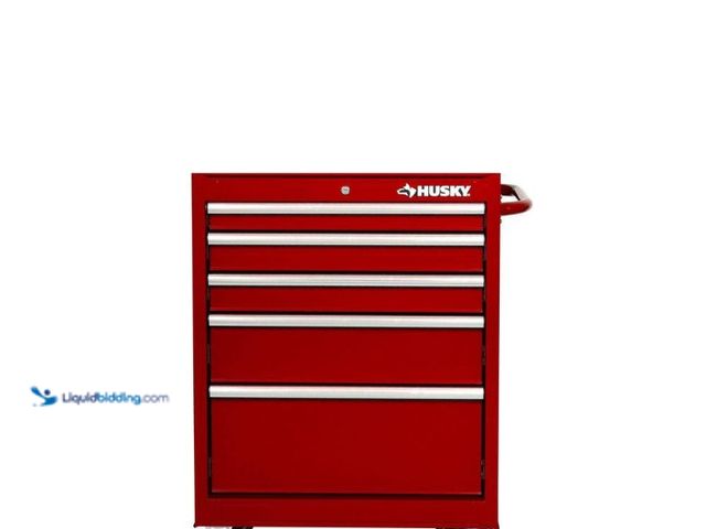 Lot 49-5552939 - Husky
Tool Storage 27 in. W x 18 in. D Standard Duty Red Rolling Tool Chest. Model # H27CH5TR5RED. ...